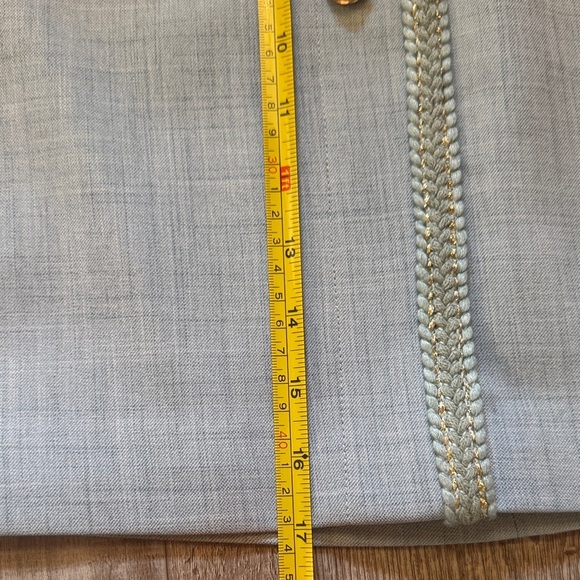 Fansilanen Elegant Blue Skirt with Button Detail size S - Picture 6 of 11